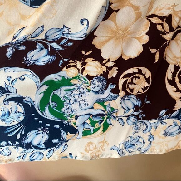 Agua Bendita Gillian dress Cardumen Multicolor rococo cherub print mini Revolve - Picture 12 of 15